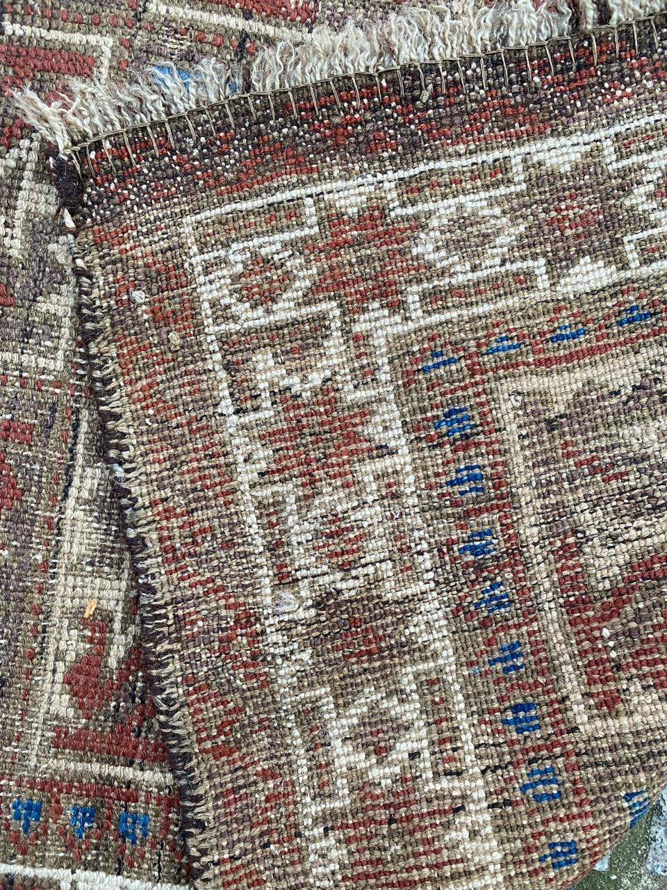 Bobyrug’s Pretty Antique Tribal Baluch Rug For Sale 12