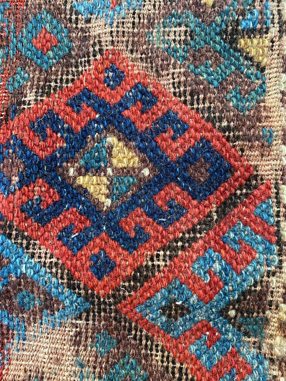 Bobyrug’s Pretty Antique Tribal Shahsavand Horse Cover Rug For Sale 3