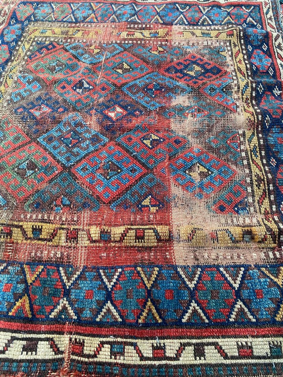 Bobyrug’s Pretty Antique Tribal Shahsavand Horse Cover Rug For Sale 6