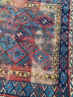 Bobyrug’s Pretty Antique Tribal Shahsavand Horse Cover Rug