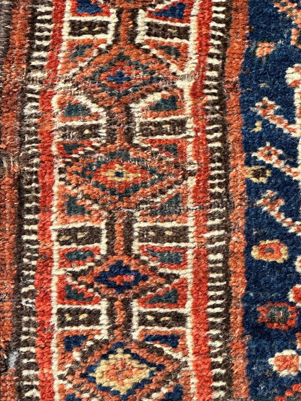 Pretty antique tribal Shiraz rug  For Sale 5