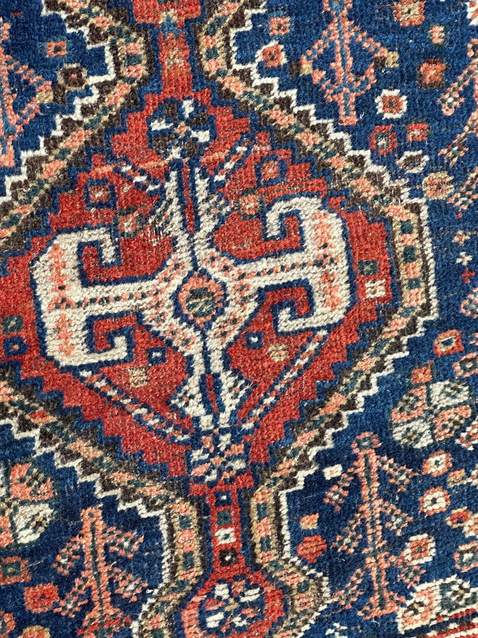 Tribal Pretty antique tribal Shiraz rug  For Sale