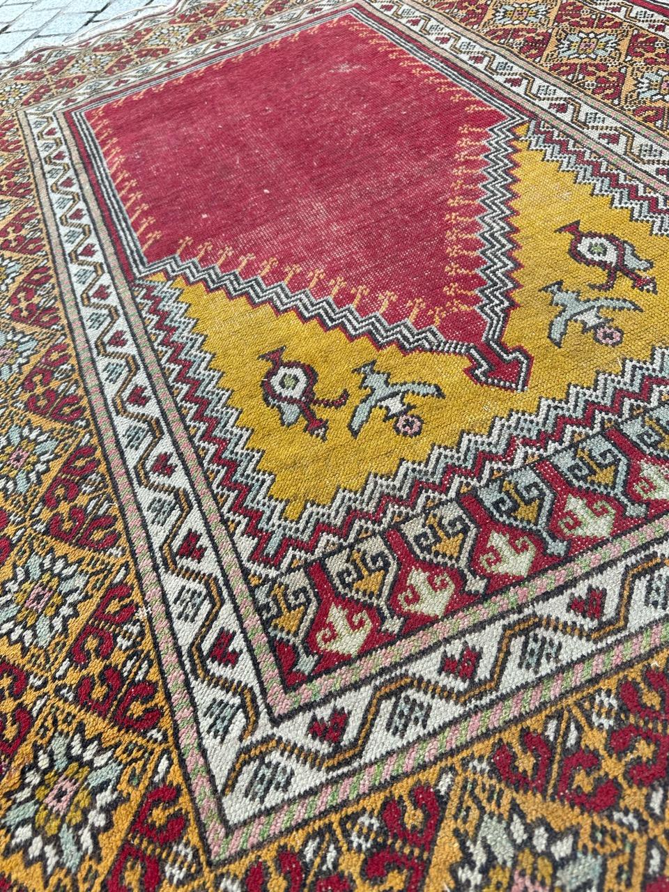 Bobyrug’s Pretty antique Turkish Anatolian rug  For Sale 11