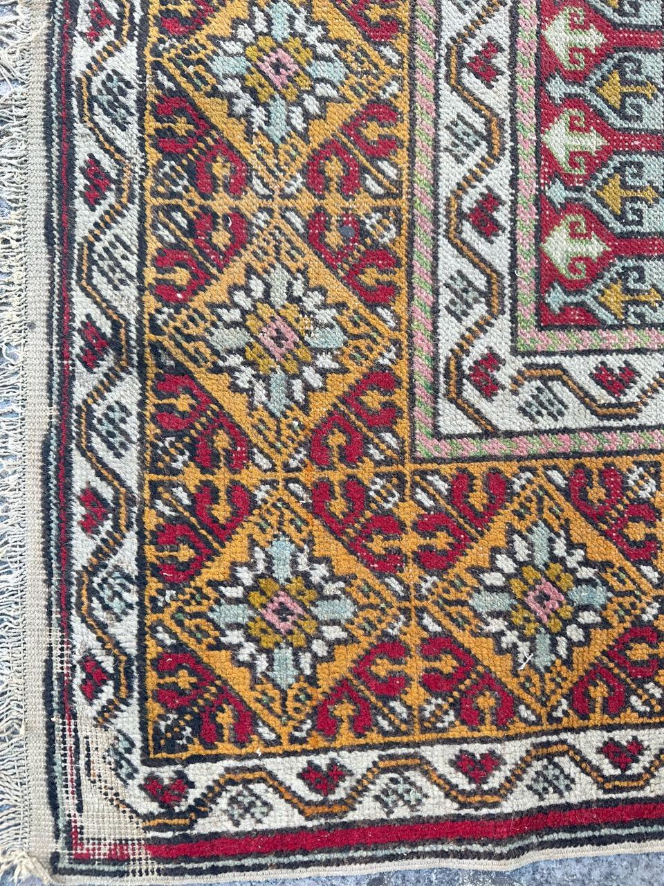20th Century Bobyrug’s Pretty antique Turkish Anatolian rug  For Sale