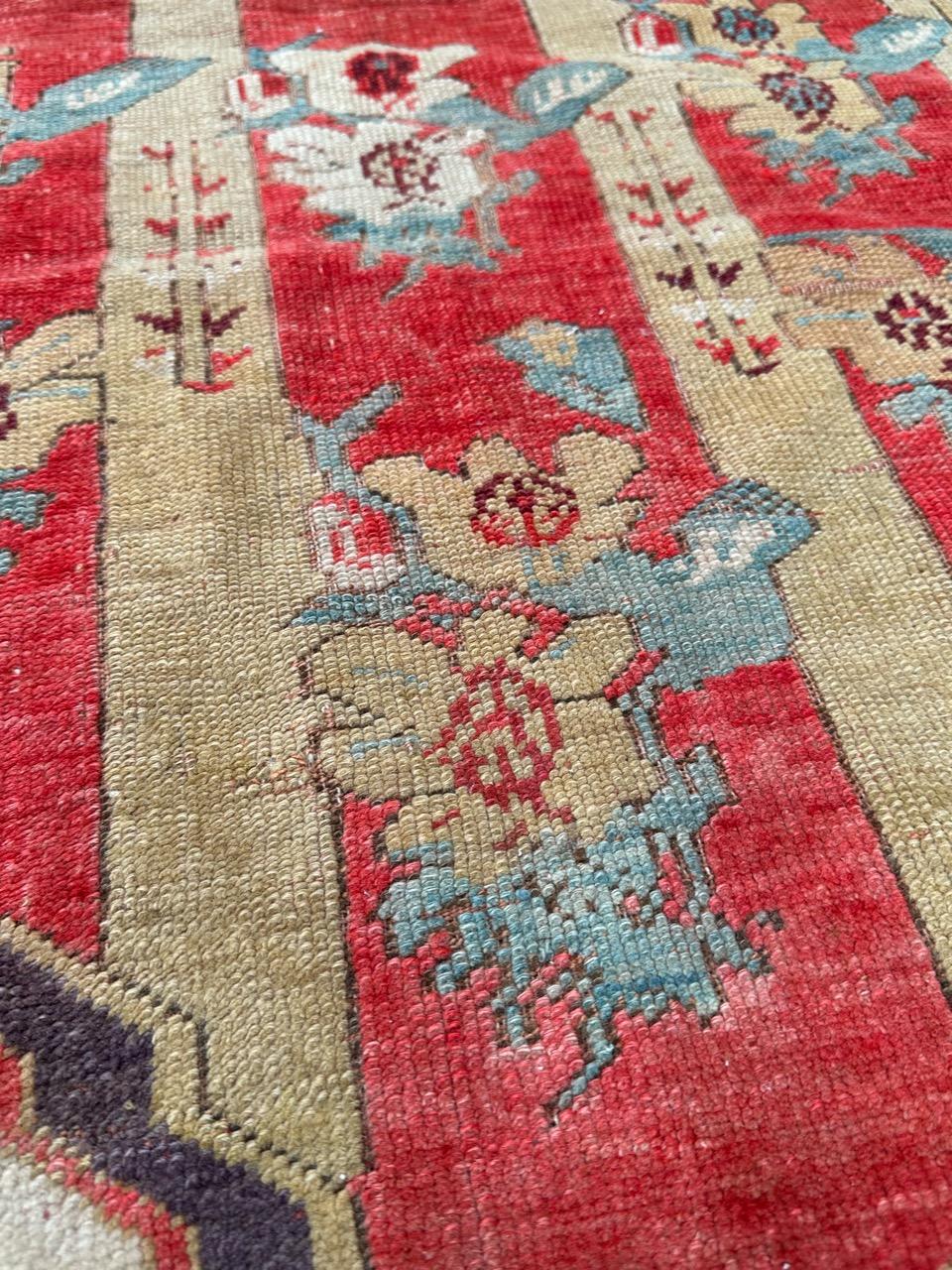 Bobyrug’s Pretty antique Turkish fine early 19th century rug  For Sale 8