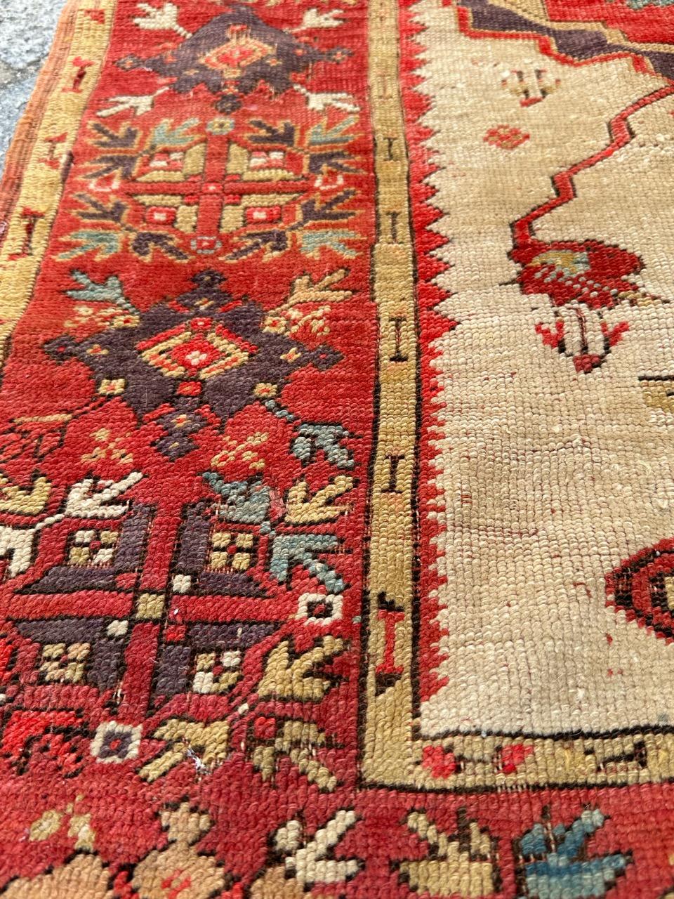 Bobyrug’s Pretty antique Turkish fine early 19th century rug  For Sale 9