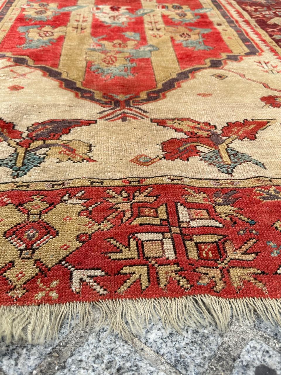 Bobyrug’s Pretty antique Turkish fine early 19th century rug  For Sale 10