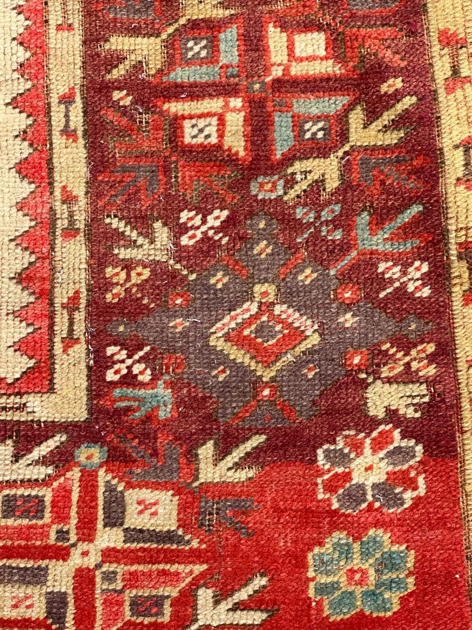 Hand-Knotted Bobyrug’s Pretty antique Turkish fine early 19th century rug  For Sale