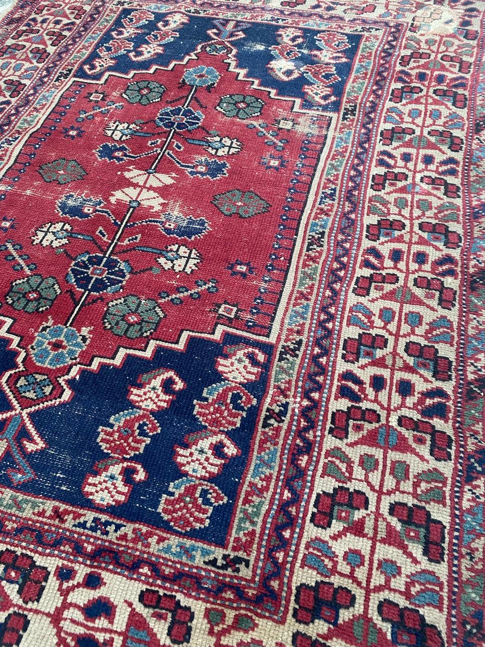 Bobyrug’s Pretty Antique Turkish Rug For Sale 3