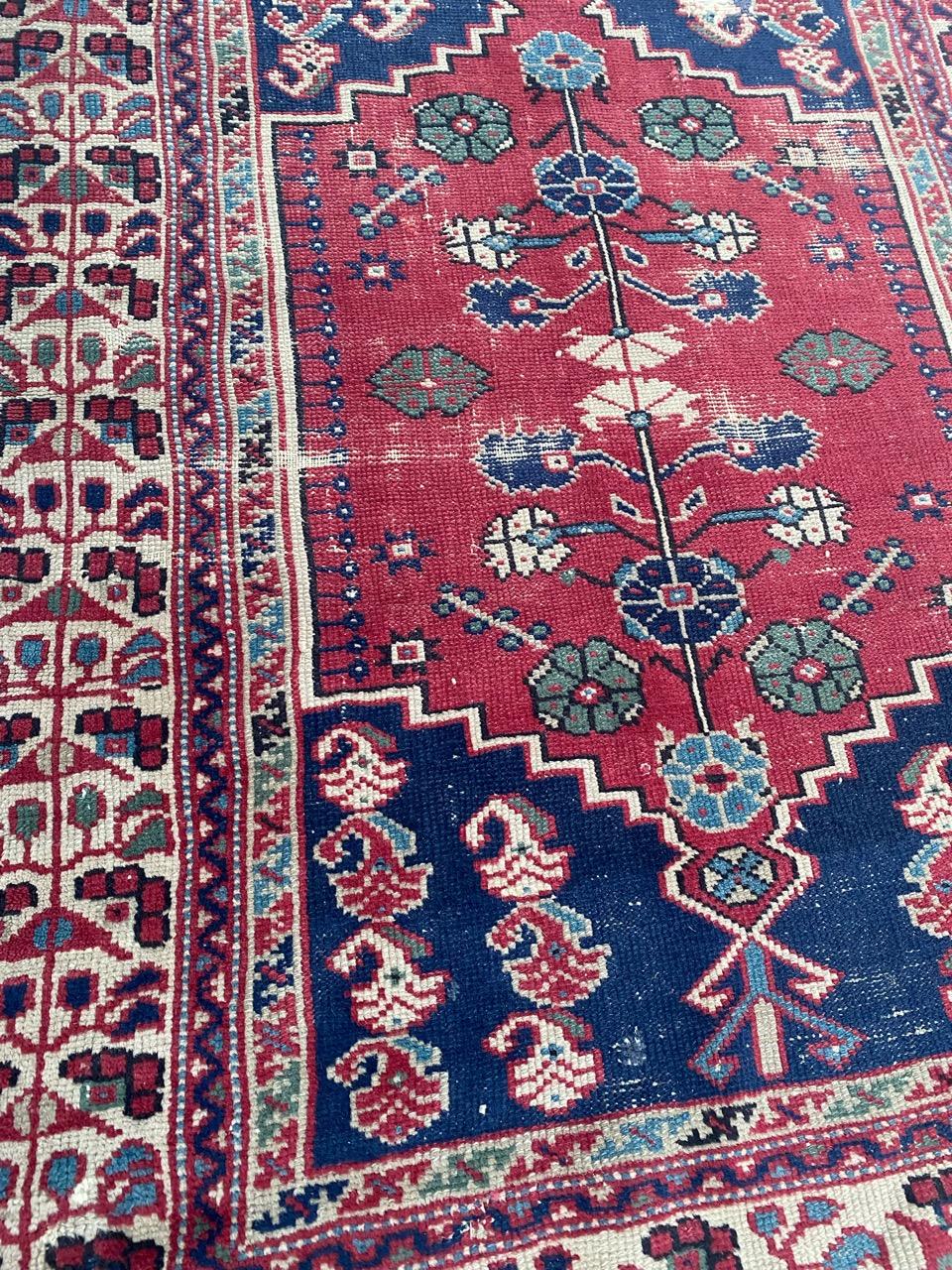 Bobyrug’s Pretty Antique Turkish Rug For Sale 2