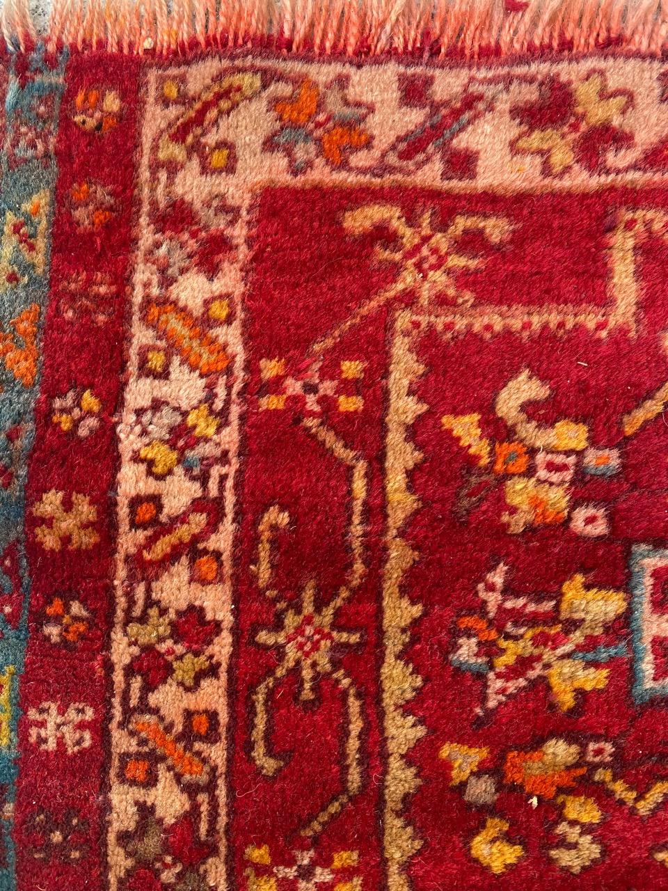 Joli tapis ancien turc Yastik de Bobyrug en vente 4
