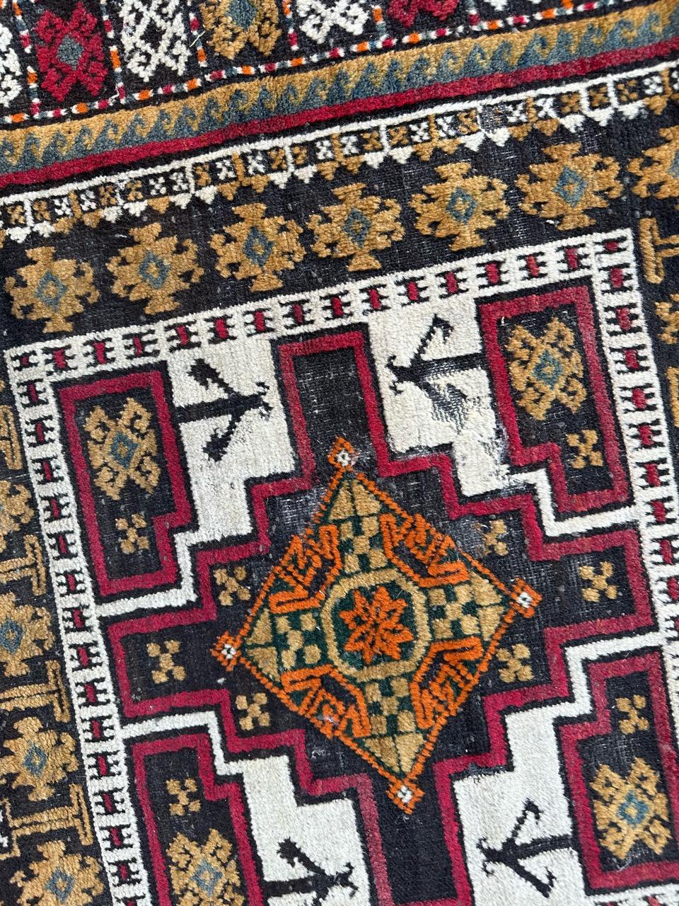 Joli tapis ancien turkmène Baluch en vente 3