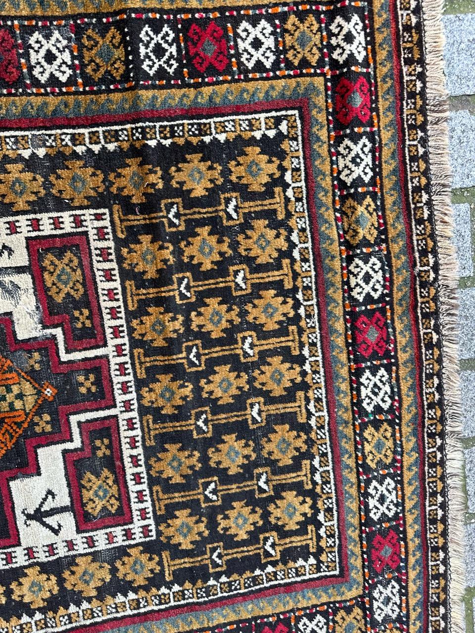 Joli tapis ancien turkmène Baluch en vente 4