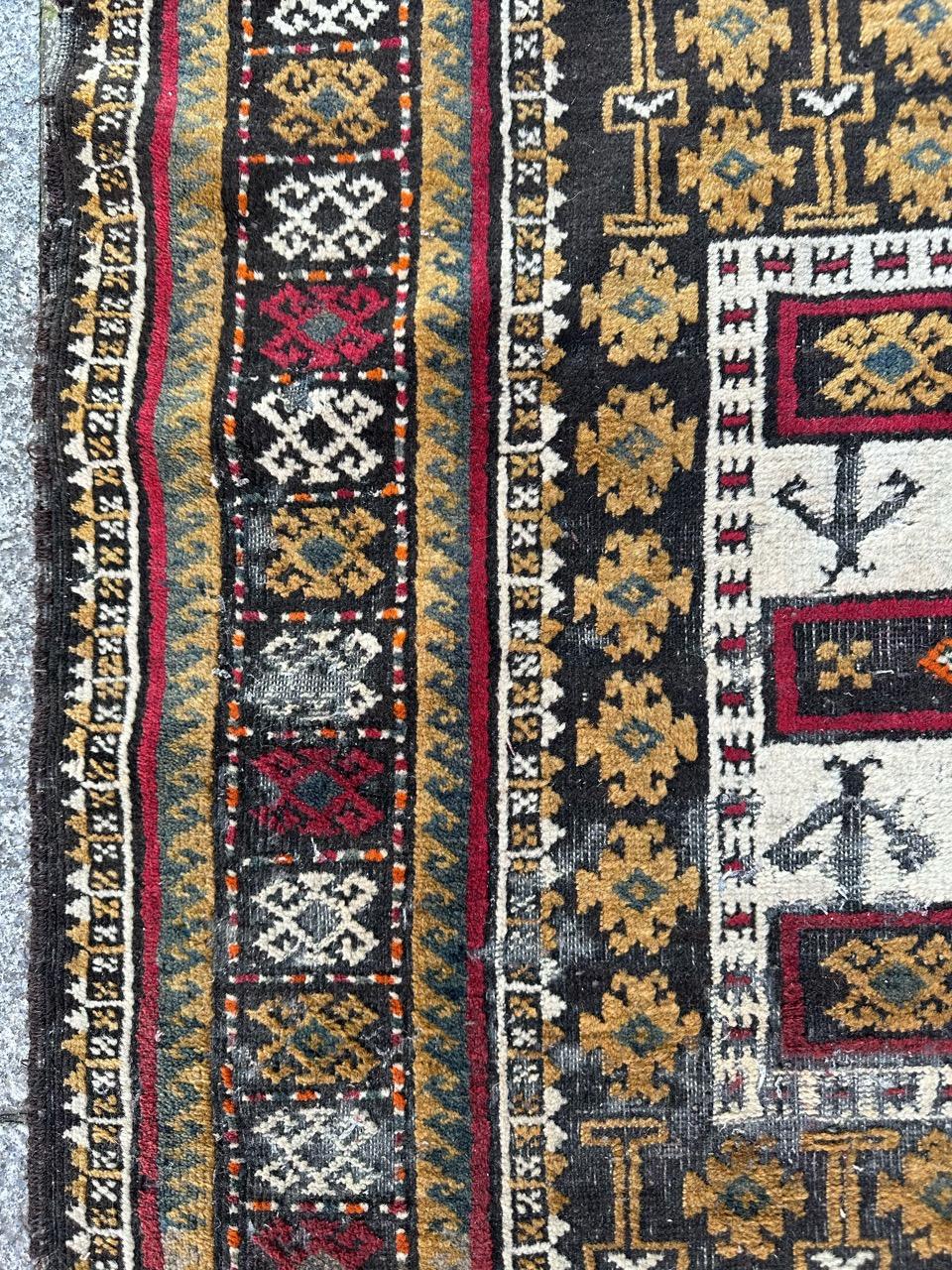 Joli tapis ancien turkmène Baluch en vente 7