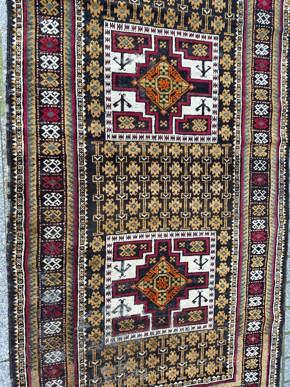 Joli tapis ancien turkmène Baluch en vente 8