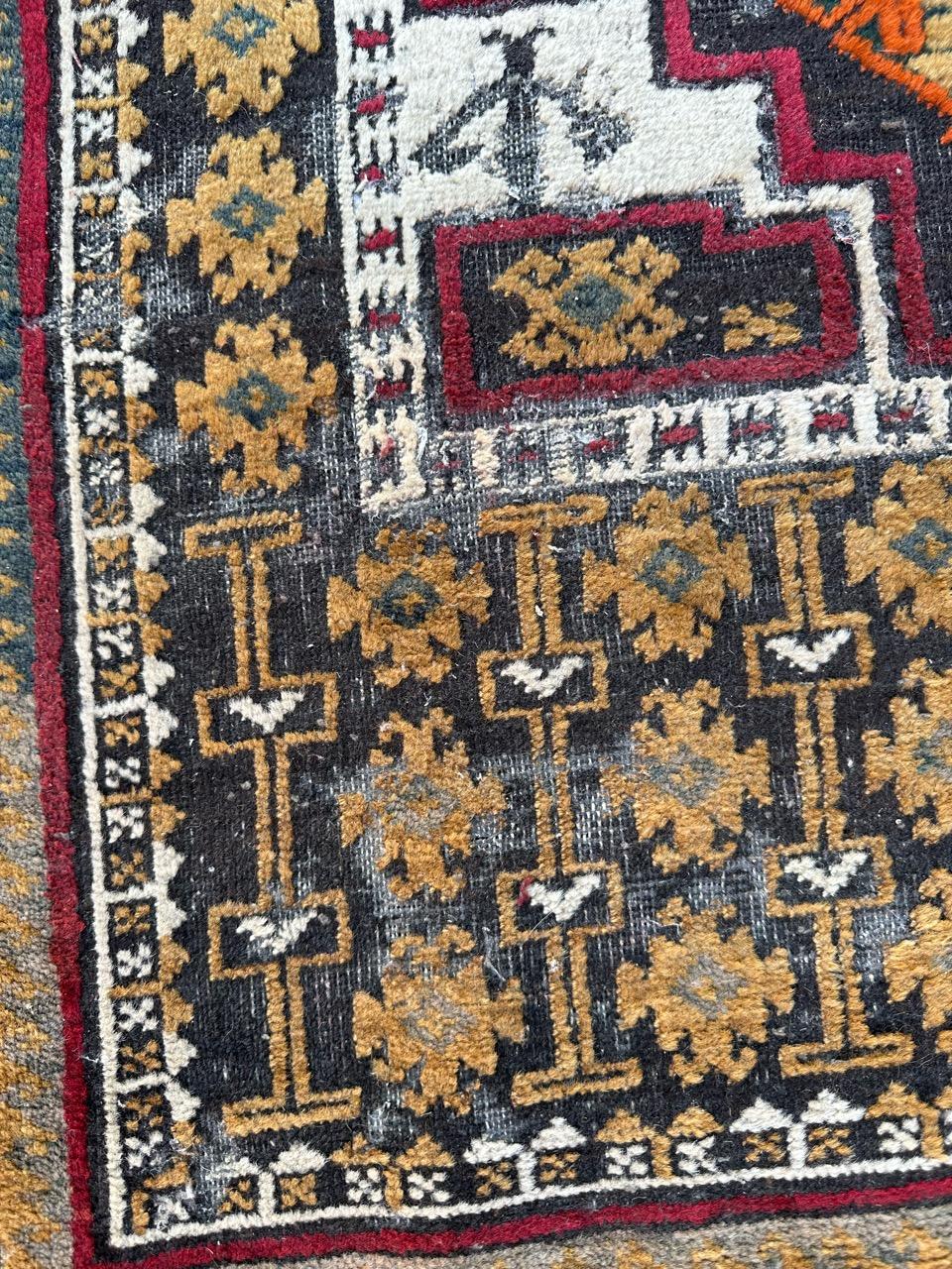 20ième siècle Joli tapis ancien turkmène Baluch en vente