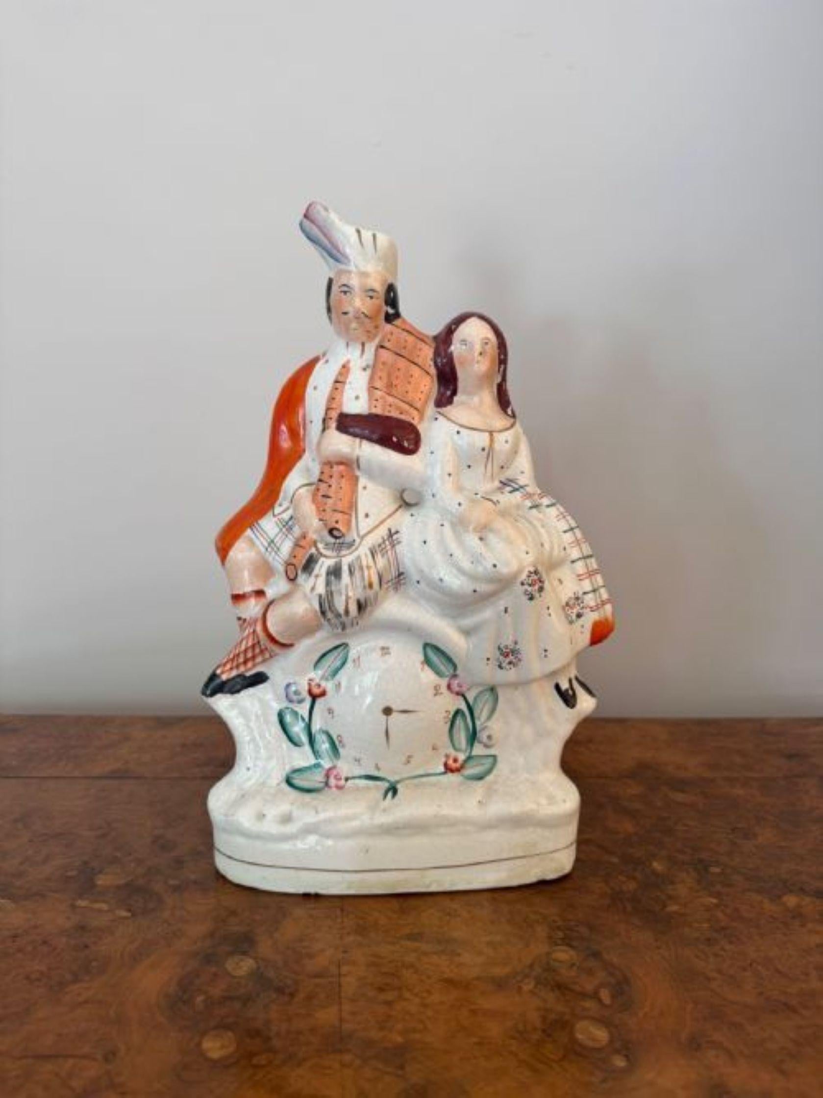 Hübsche antike viktorianische große Staffordshire Figur (19. Jahrhundert) im Angebot