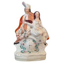 Pretty antique Victorian large Staffordshire figure