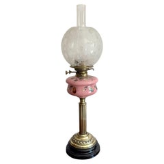 Pretty antique Victorian quality brass oil lamp