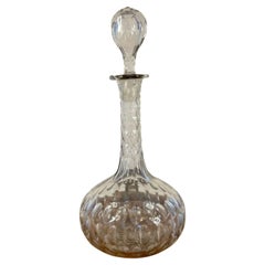 Grazioso decanter in vetro antico di qualità vittoriana
