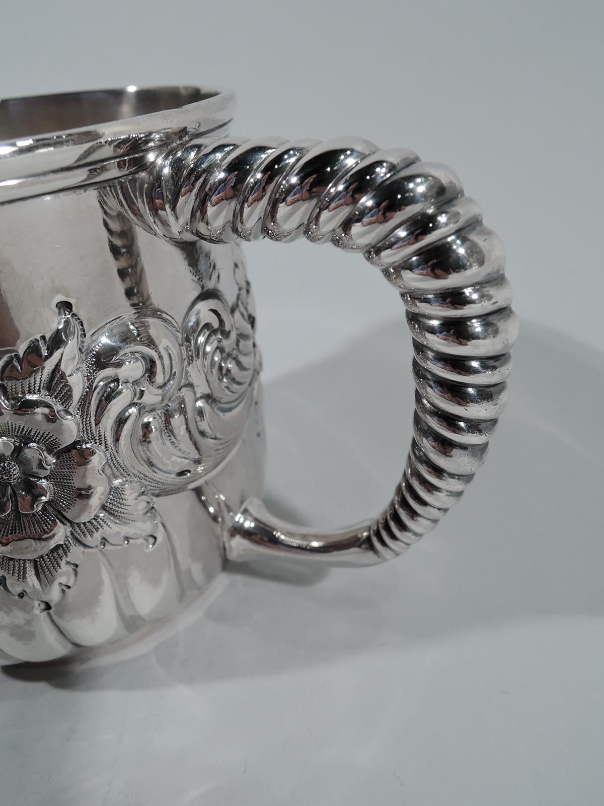 Victorian Pretty Antique Whiting Sterling Silver Baby Cup