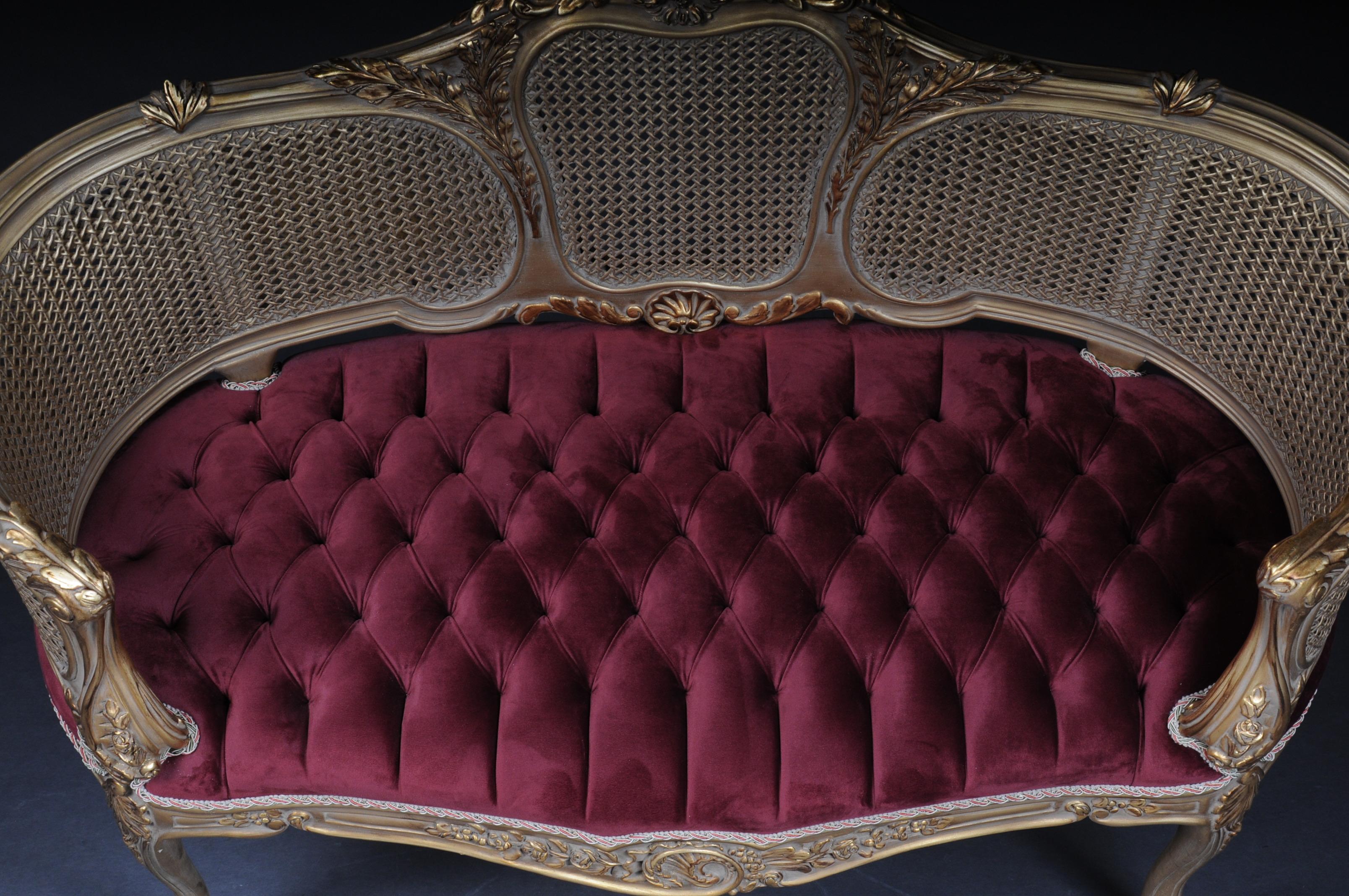 Pretty Baroque Bench, Sofa in Louis XV Style For Sale 4