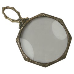 Pretty Brass Framed Magnifying Glass / Quizzer, C.1880
