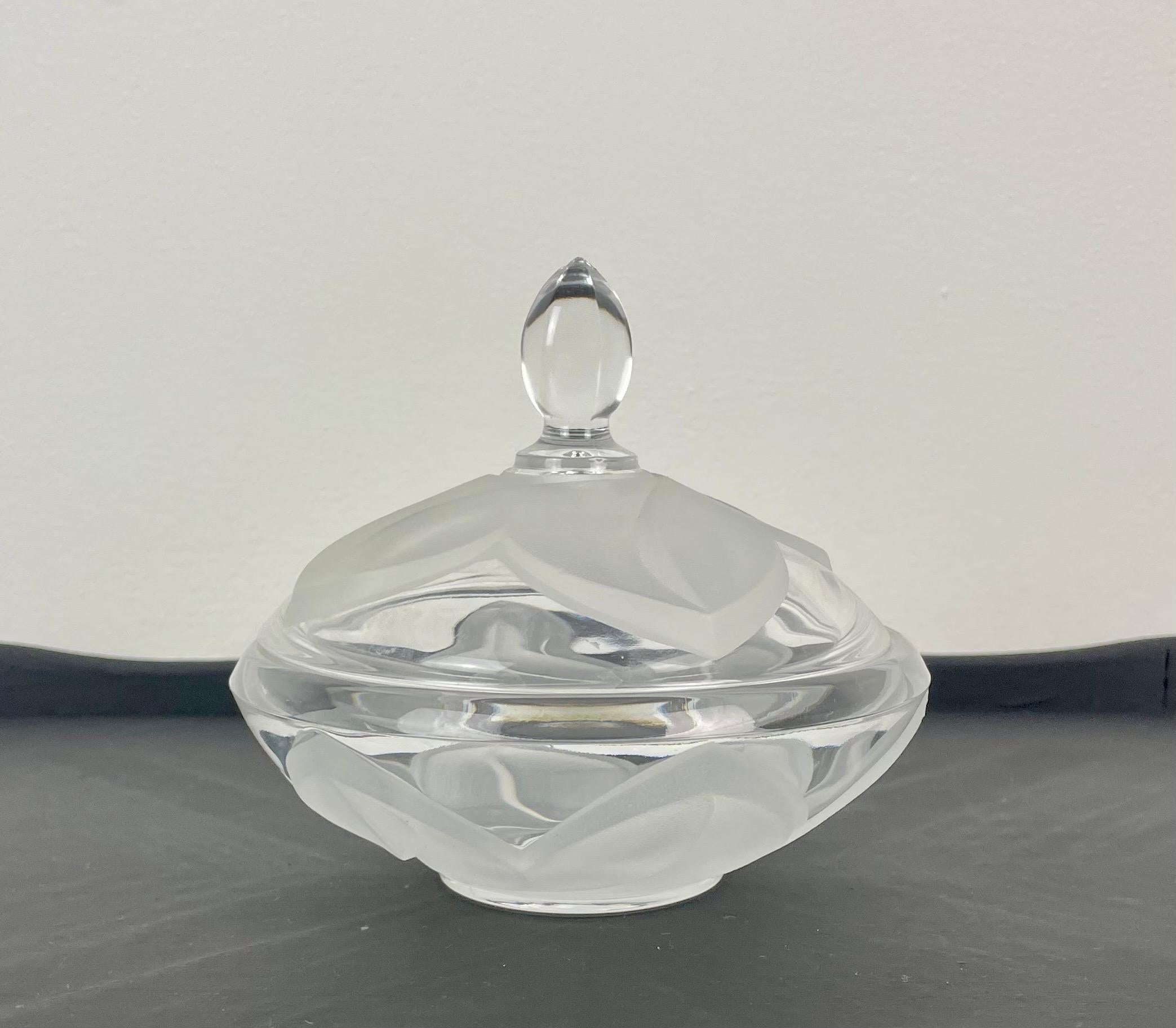French Candy Box or Jewelry Box in Glass, 1950 France