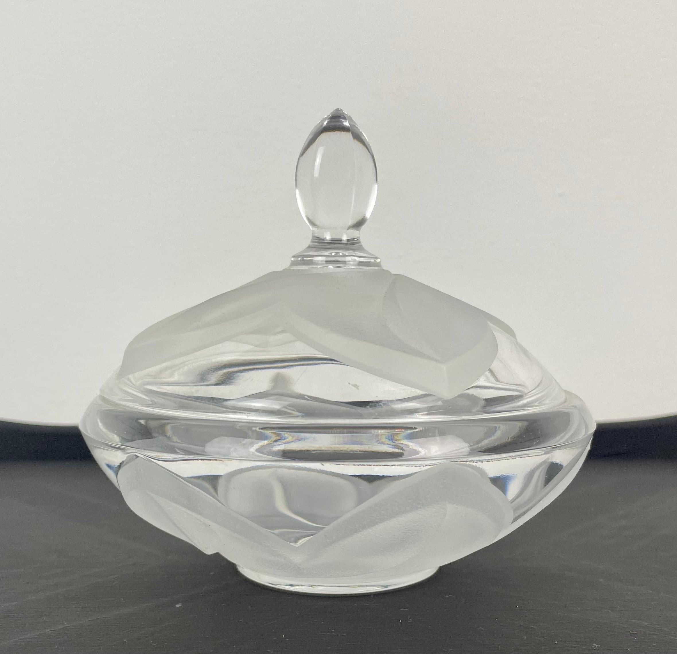 Candy Box or Jewelry Box in Glass, 1950 France In Good Condition In Beuzevillette, FR