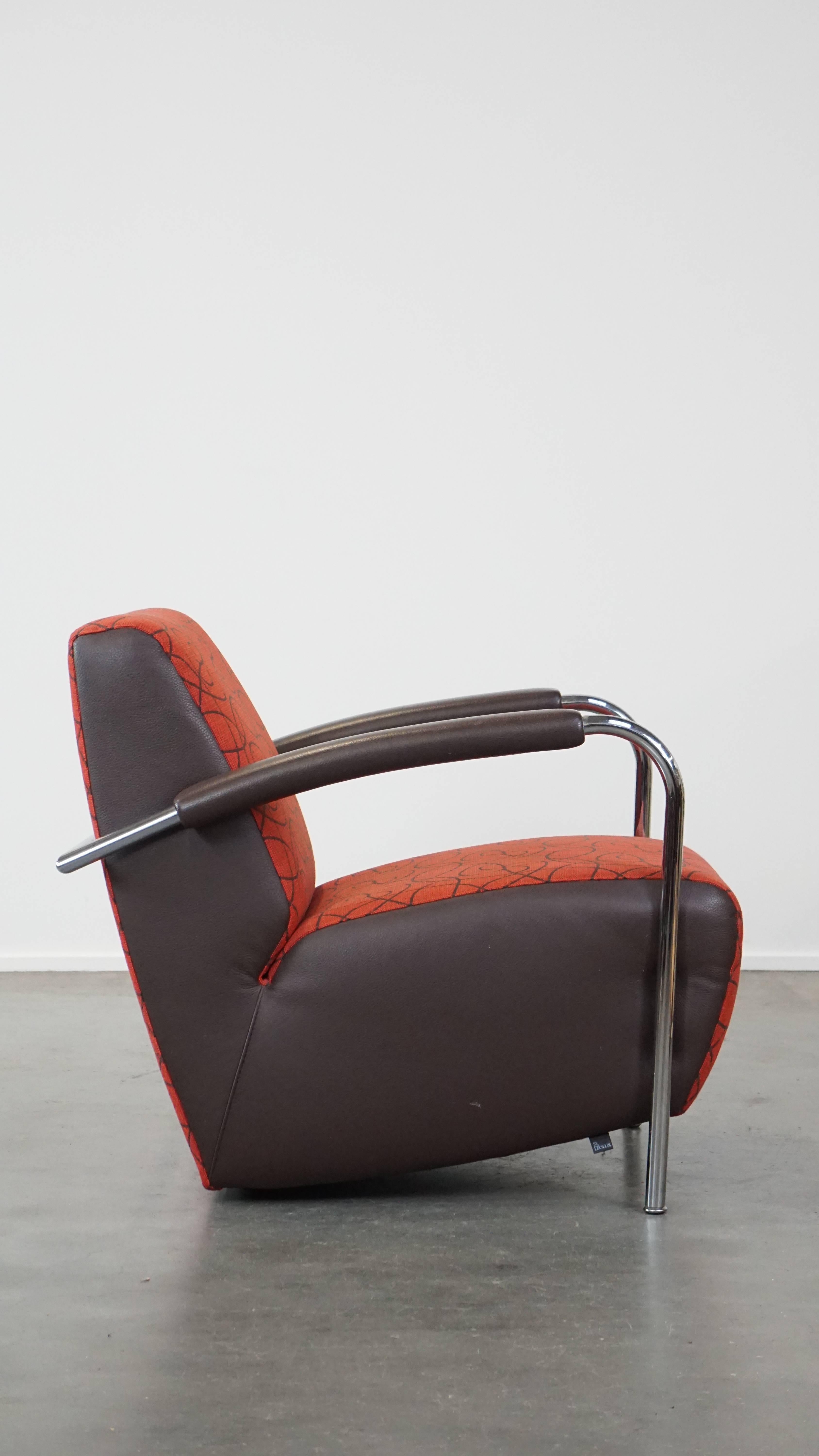 20ième siècle Joli fauteuil de design Leolux modèle Scylla avec coussin de dossier supplémentaire en vente