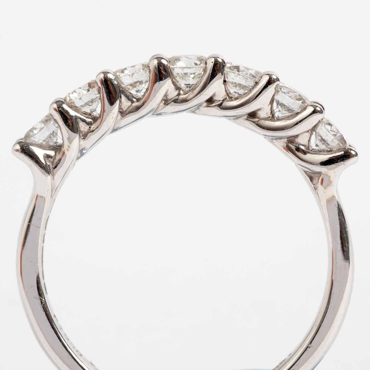Round Cut Pretty Diamond 1/2 Eternity Ring, Total Approx 0.70carat, 7 Stone Claw For Sale