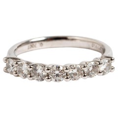 Pretty Diamond 1/2 Eternity Ring, Total Approx 0.70carat, 7 Stone Claw