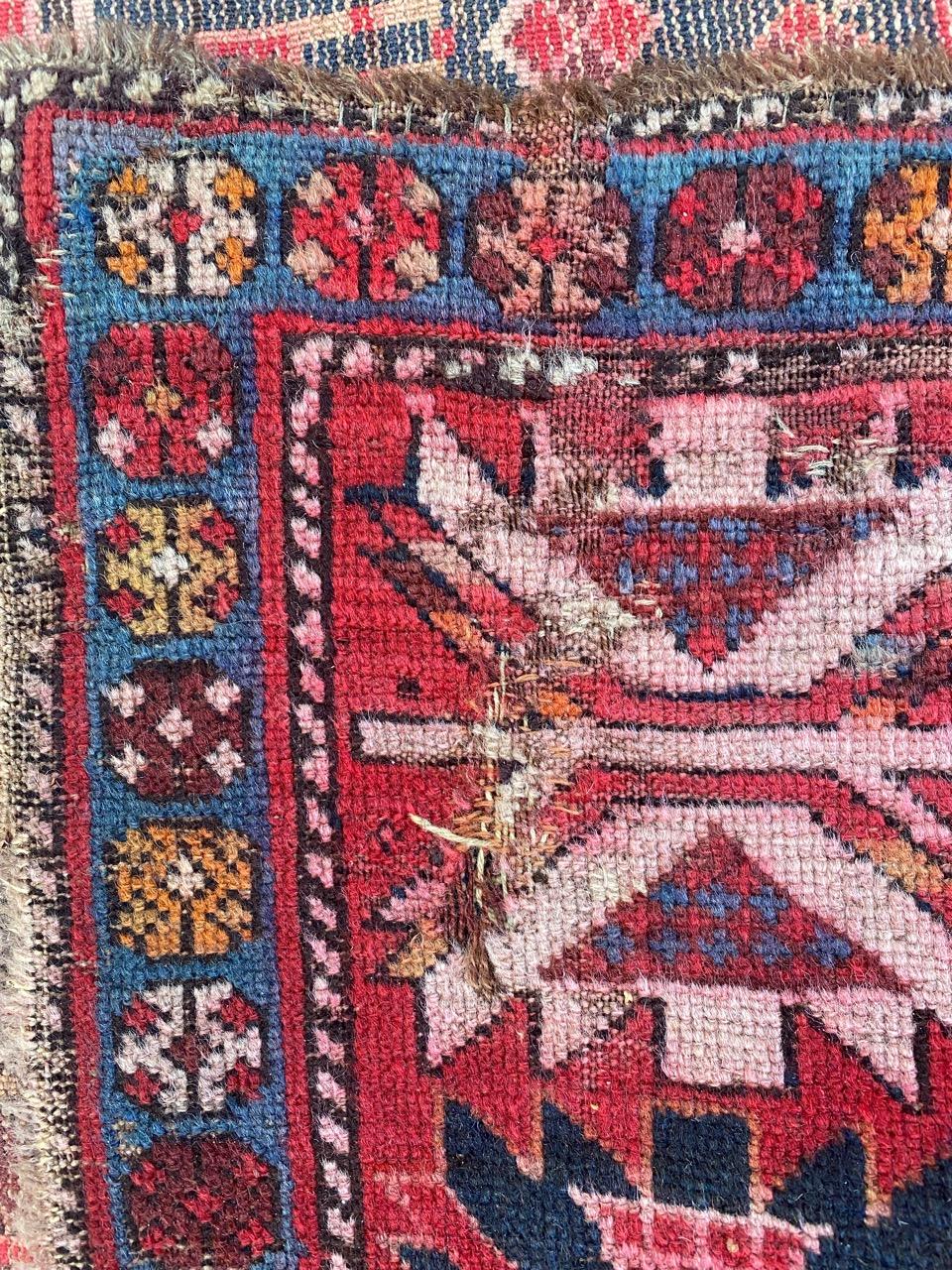 Bobyrug’s Pretty Distressed Antique Shirwan Daghistan Rug For Sale 11