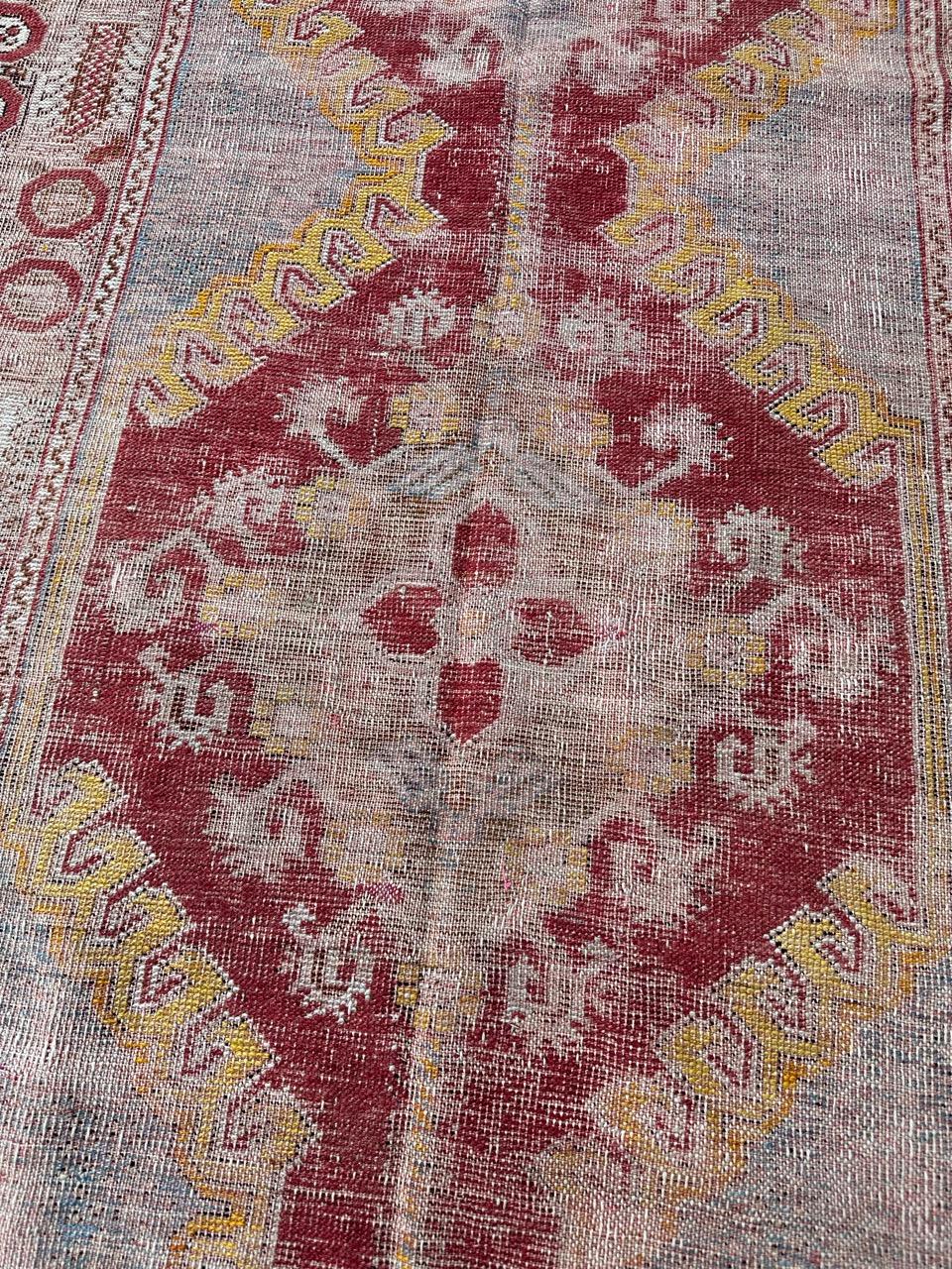 Bobyrug’s Pretty distressed antique Turkish runner  For Sale 3