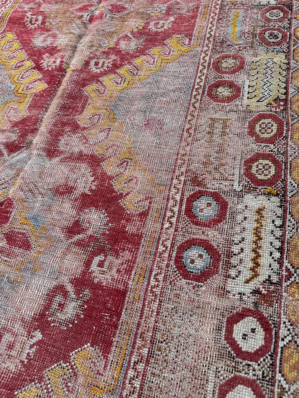 Bobyrug’s Pretty distressed antique Turkish runner For Sale 6