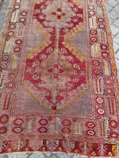 Bobyrug’s Pretty distressed antique Turkish runner