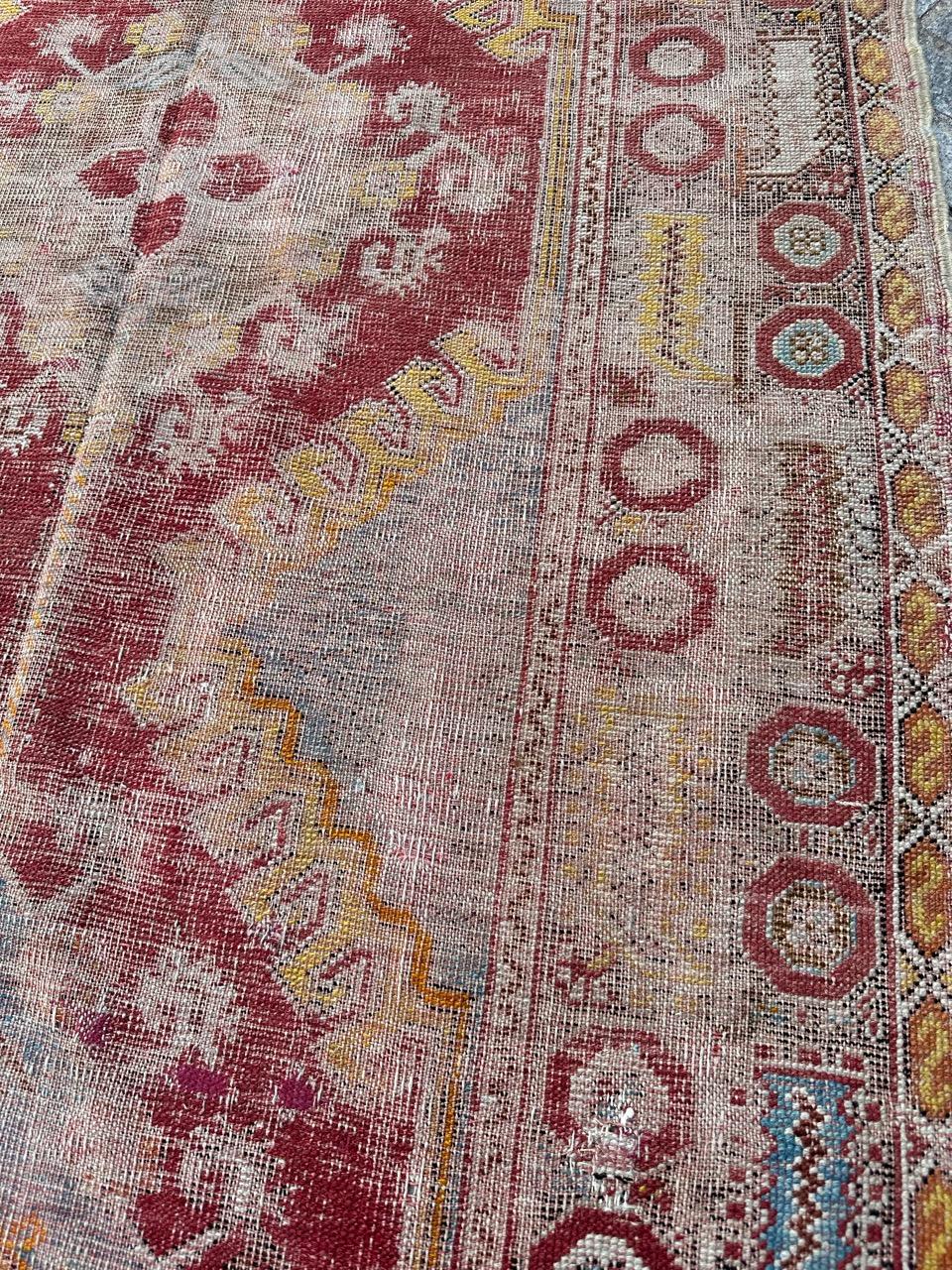 Bobyrug’s Pretty distressed antique Turkish runner For Sale 2
