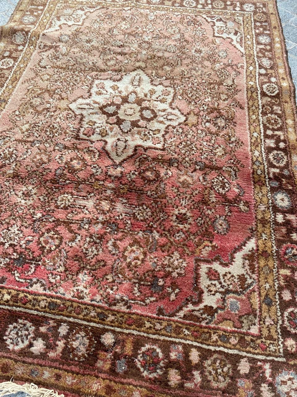 Bobyrug’s Pretty Early 20th Century Hamadan Rug In Good Condition For Sale In Saint Ouen, FR