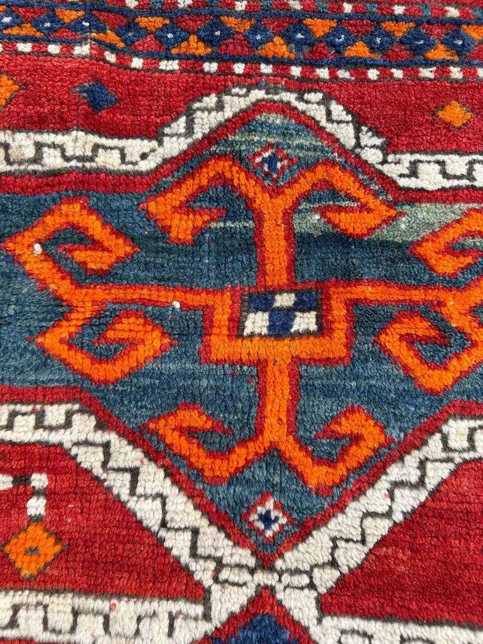 Bobyrug's Hübscher kasachischer Teppich aus dem frühen 20.  im Angebot 2