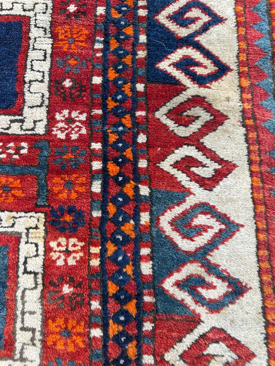 Bobyrug’s Pretty early 20th century Kazak rug  For Sale 5