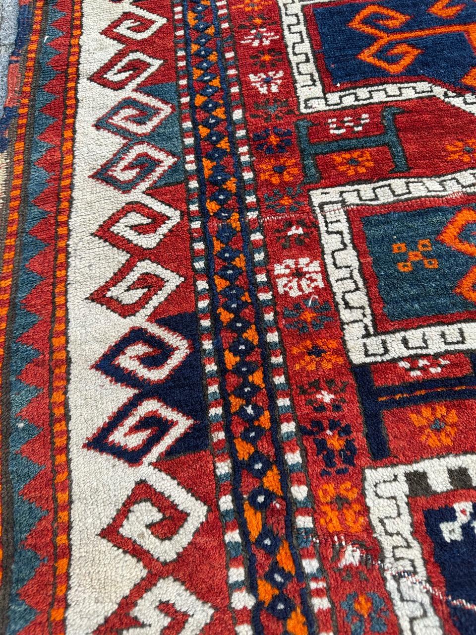 Bobyrug’s Pretty early 20th century Kazak rug  For Sale 6