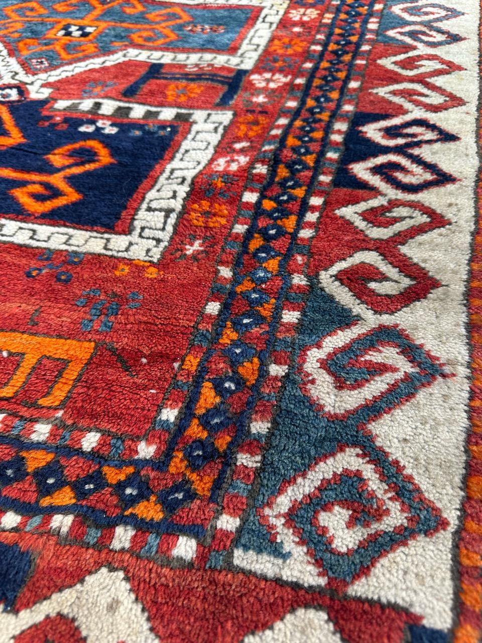 Bobyrug’s Pretty early 20th century Kazak rug  For Sale 9