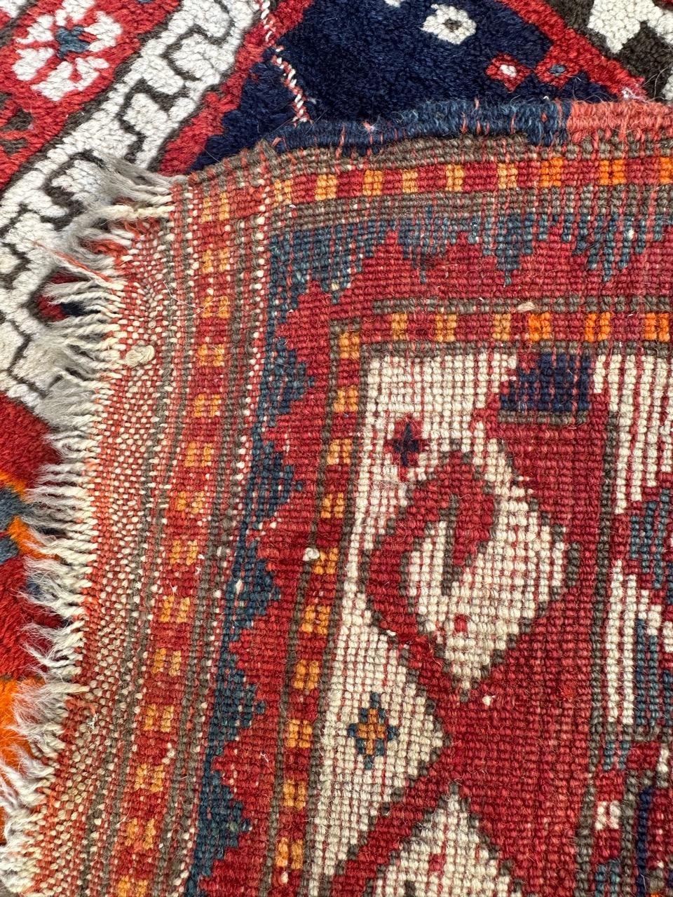 Bobyrug’s Pretty early 20th century Kazak rug  For Sale 11