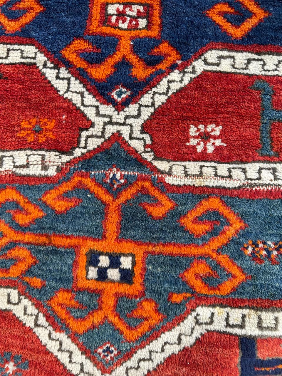 20th Century Bobyrug’s Pretty early 20th century Kazak rug  For Sale
