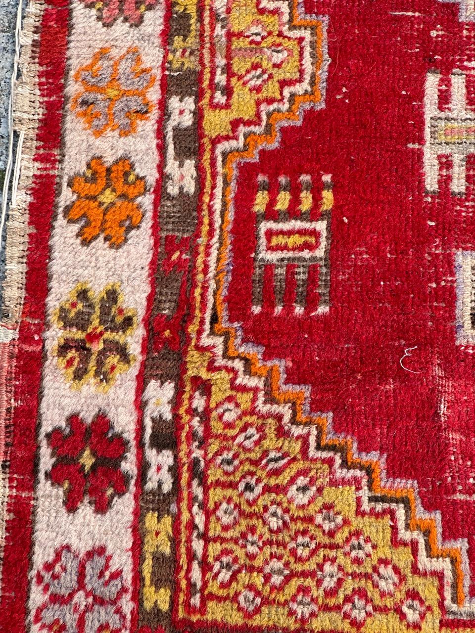Hand-Knotted Bobyrug’s Pretty early 20th century Turkish rug  For Sale