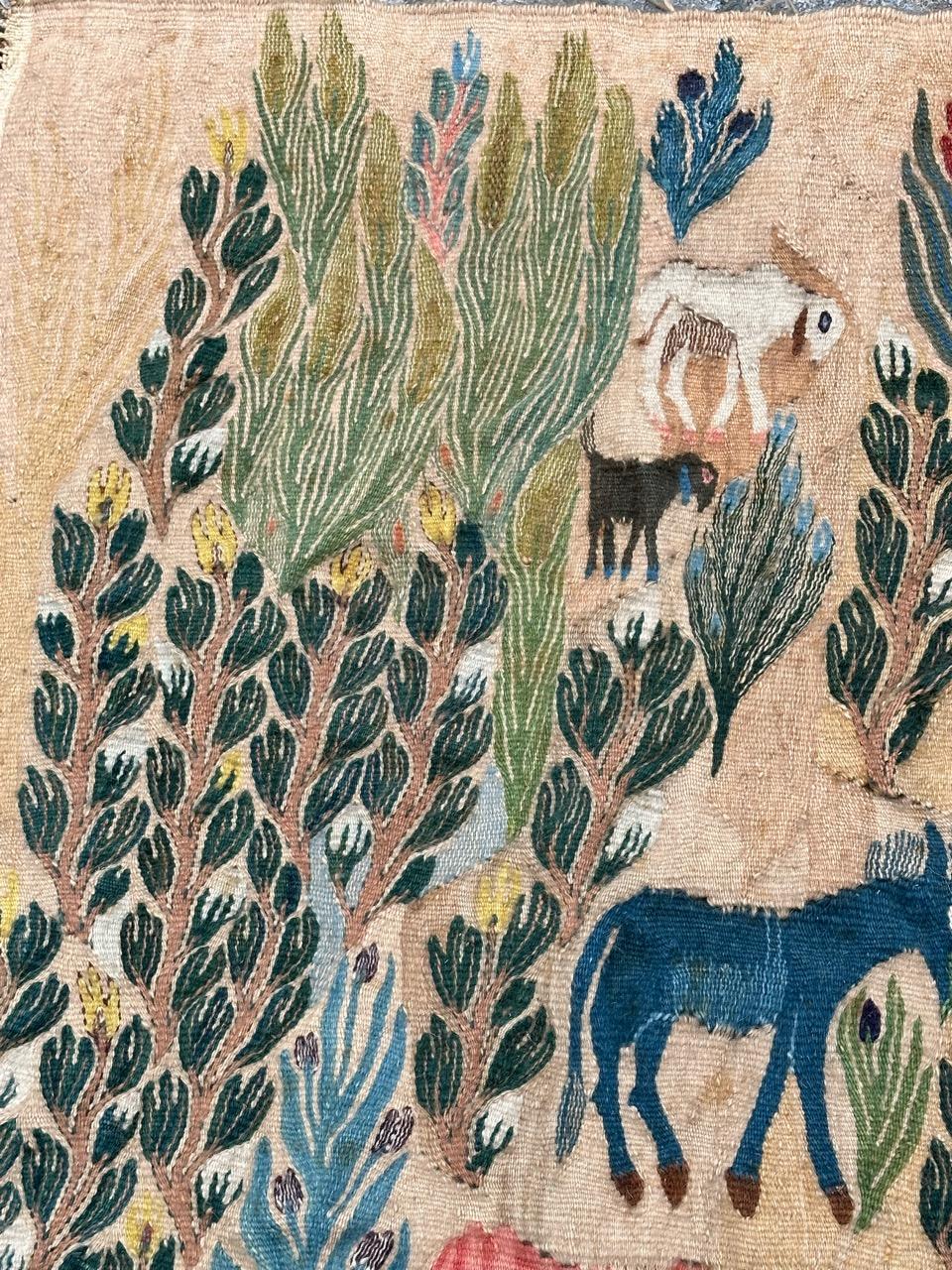 Pretty Egyptian Wissa Wassef School Woven Tapestry 1