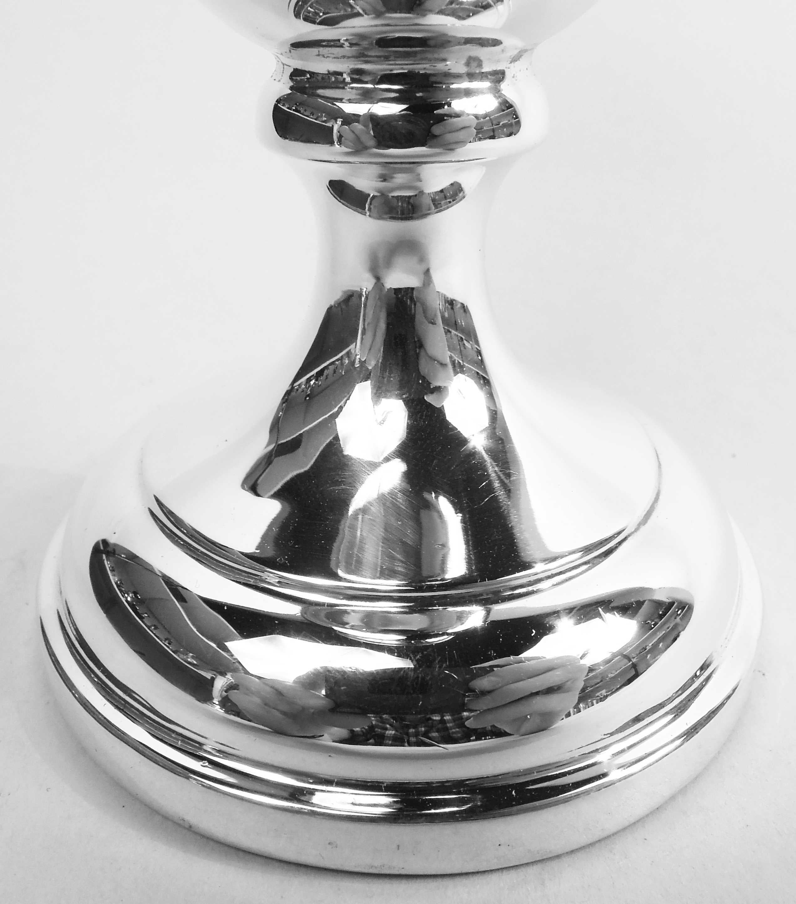 Appliqué Pretty English Modern Sterling Silver Vase, 1937 For Sale