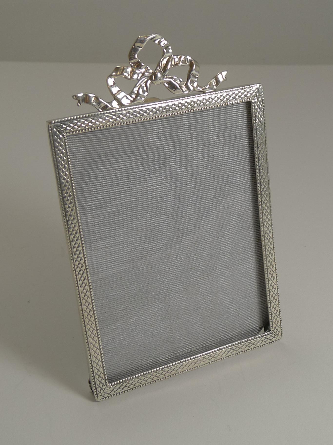 Pretty English Sterling Silver Photograph Frame, 1920 4