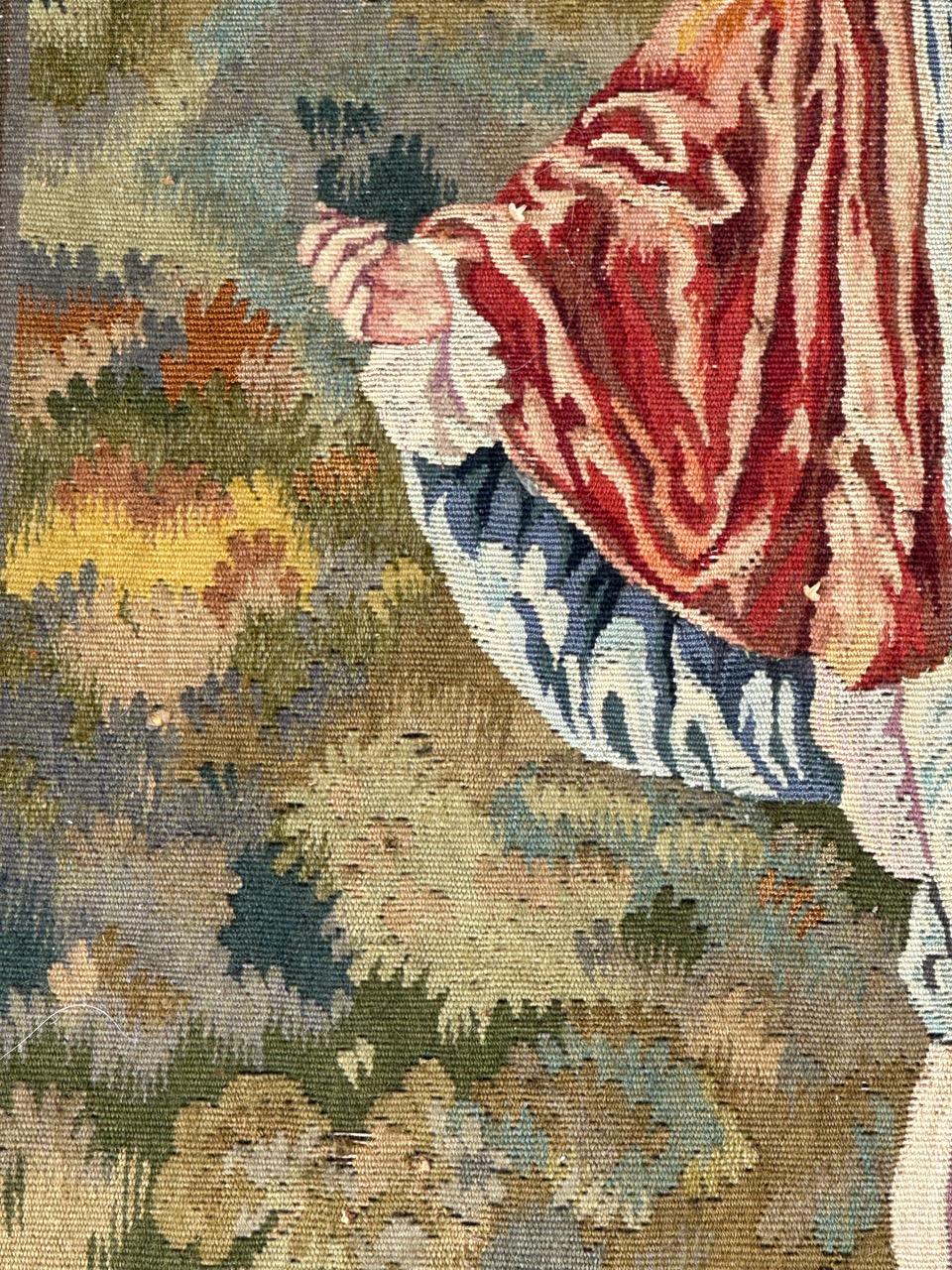 Ziemlich feiner antiker französischer Aubusson-Wandteppich im Angebot 3
