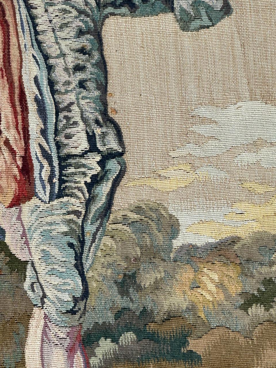 Ziemlich feiner antiker französischer Aubusson-Wandteppich im Angebot 4